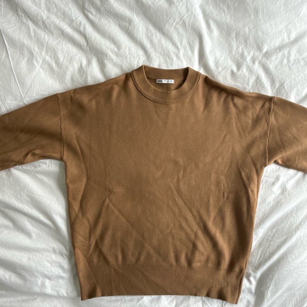 Zara Brown Men's Sweater Cardigan